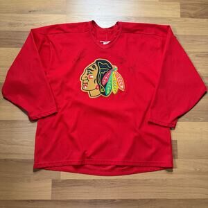 Vintage 90’s Chicago Blackhawks Michael Goulet Signed Autographed Hockey Jersey